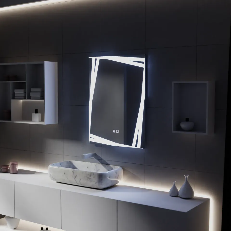 Alessandro Design Infinitum oglinda LED touch 60x80cm dezaburire