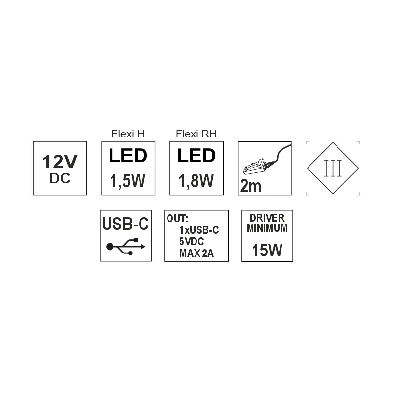 Furnika Flexi H profil LED flexibil varianta H