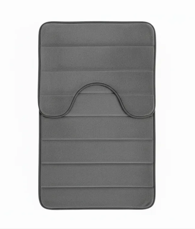 Alessandro Design covor baie gri antiderapant 80x50+50x40 2 buc