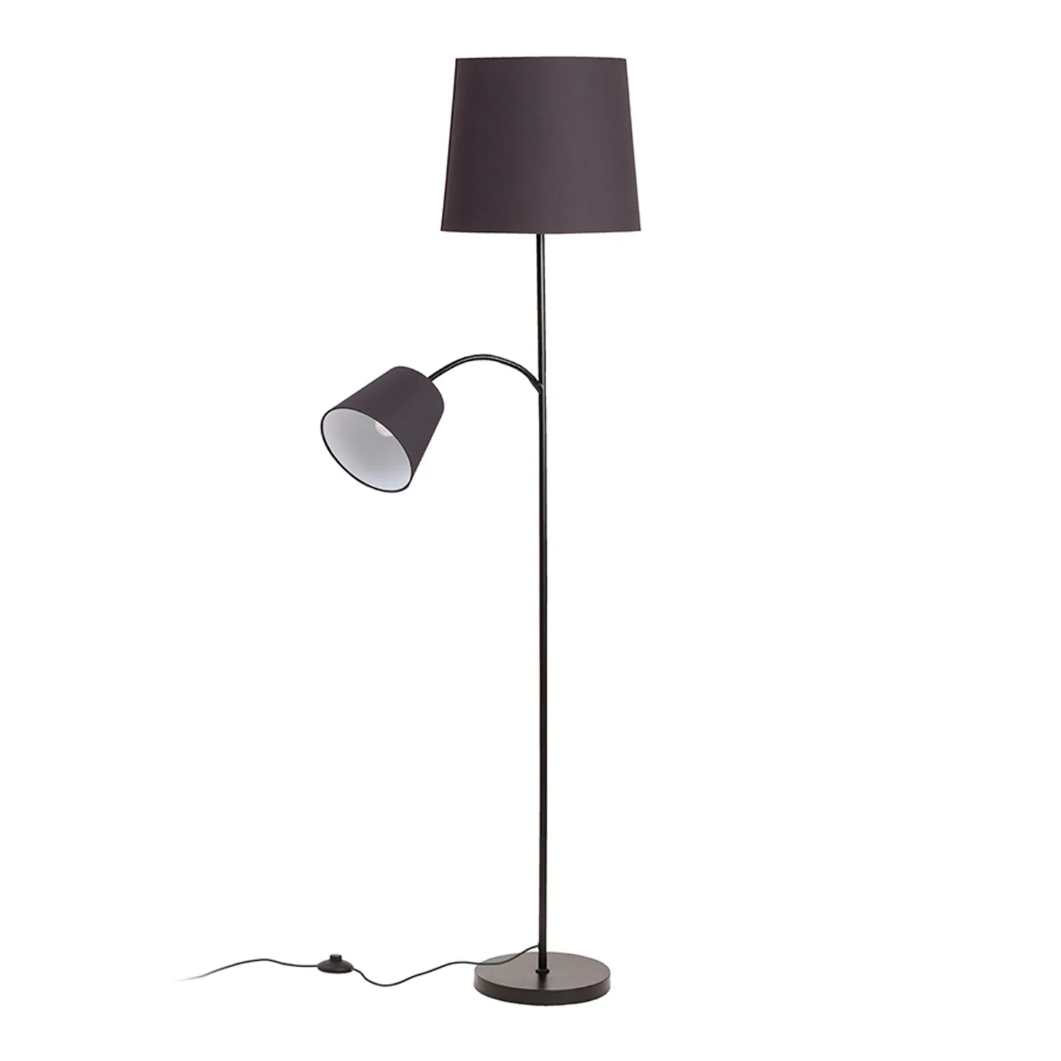 Rendl Pampa stativ lampadar negru E27 cu brat citit