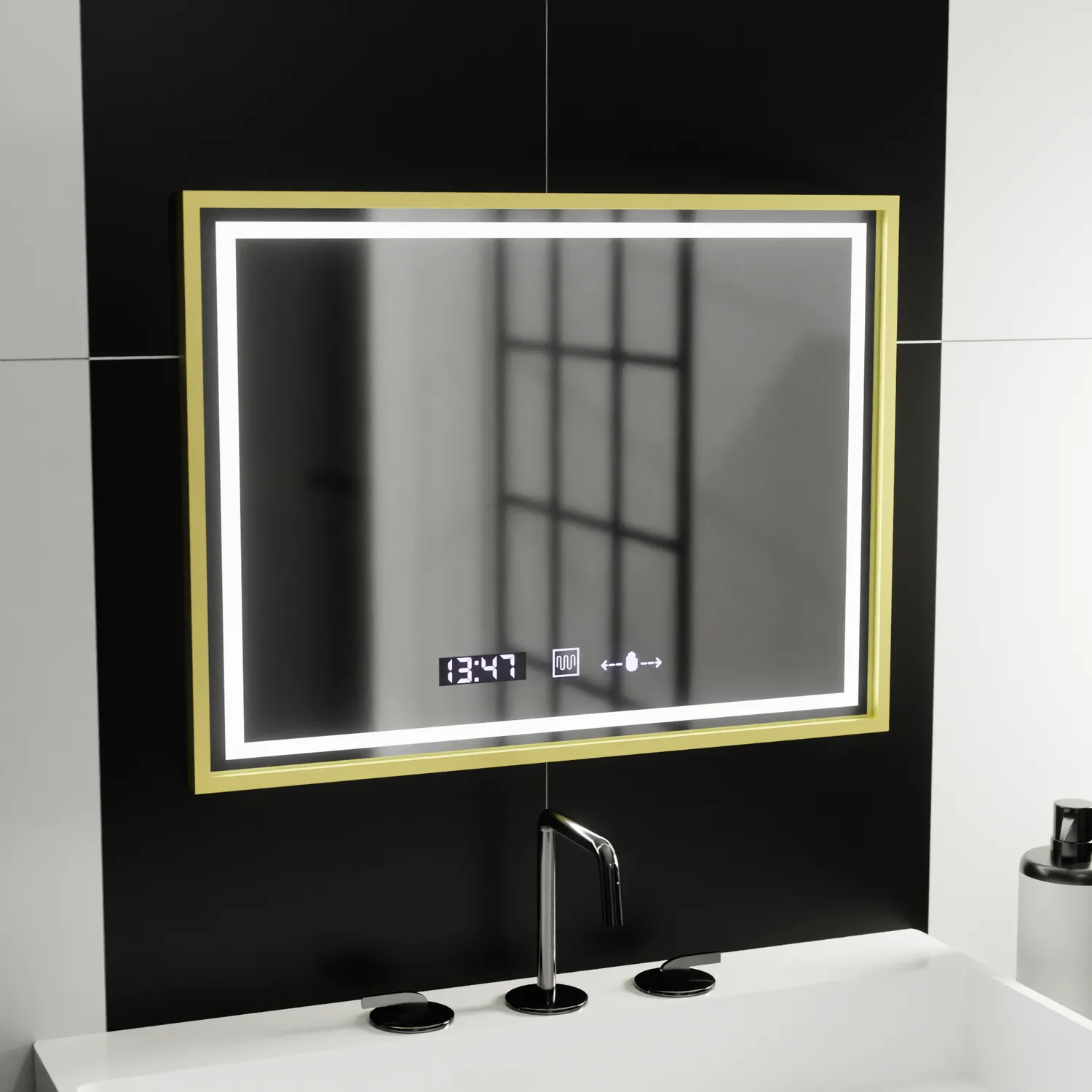 Alessandro Design Verite Royale oglinda LED 80x60cm aurie