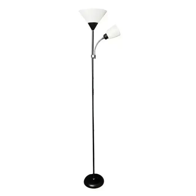 Alessandro Design Rory Lampadar 2xE27 Alb Negru 175cm