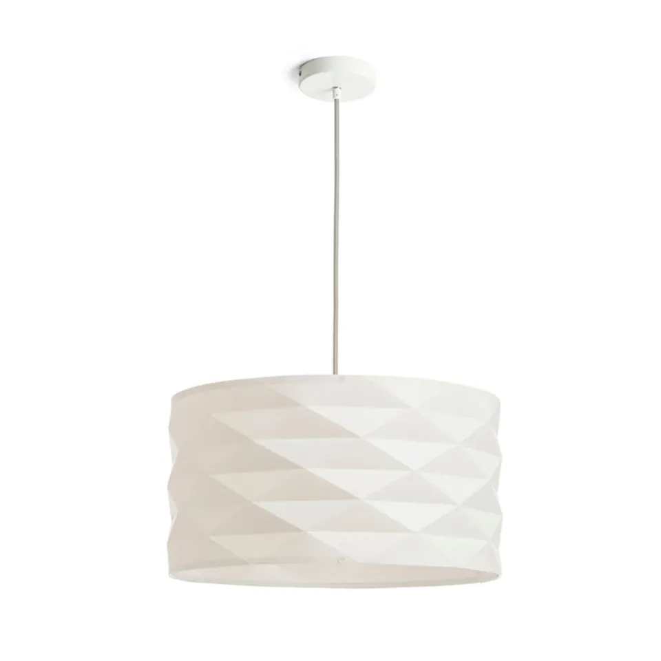 Rendl Light Studio Ezra abajur rotund alb PVC gri