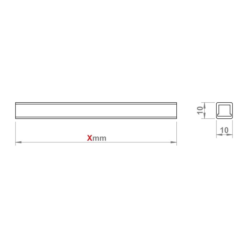 Furnika Profil 10x10 profil aluminiu LED