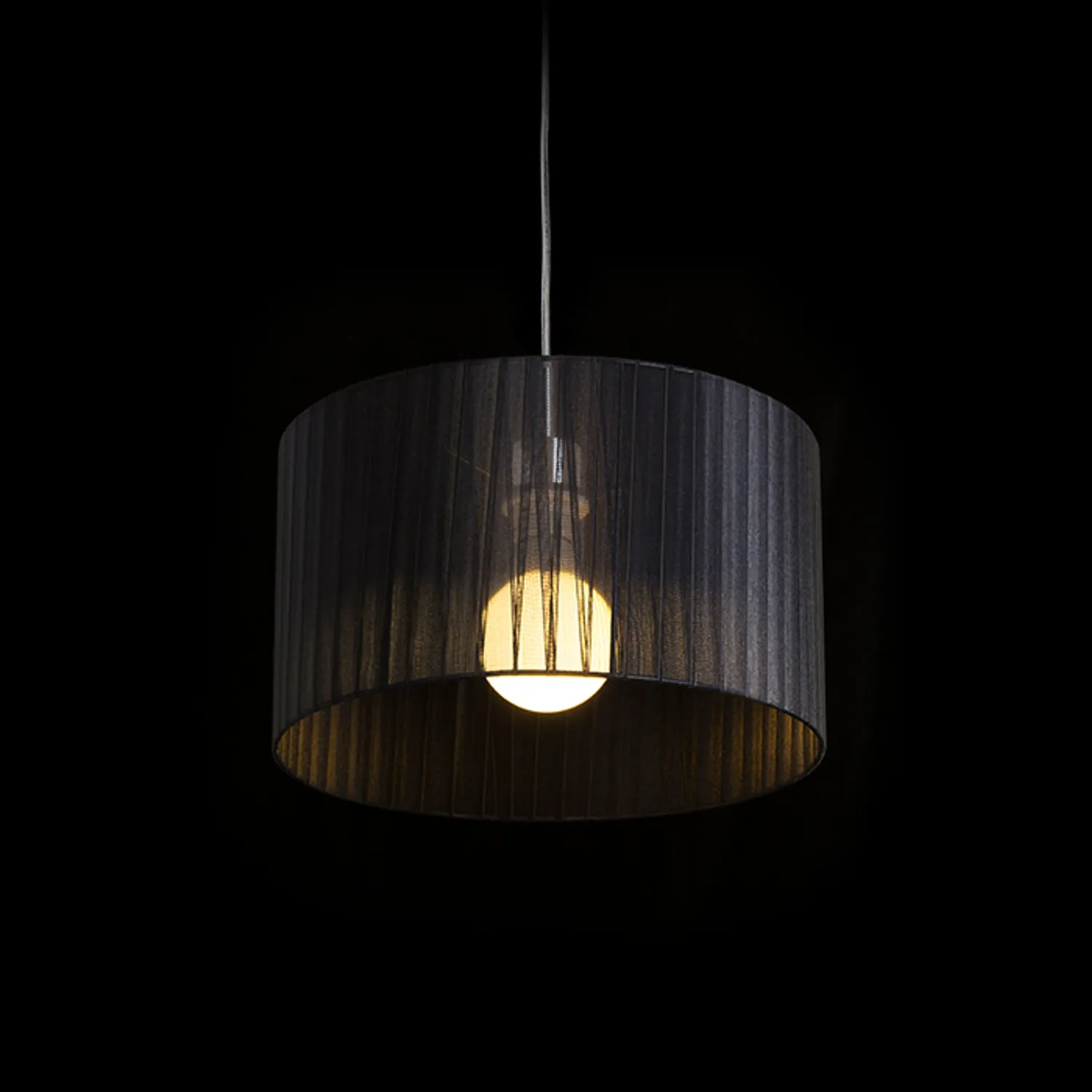 Rendl Light Studio Glamour pendul negru benzi textile