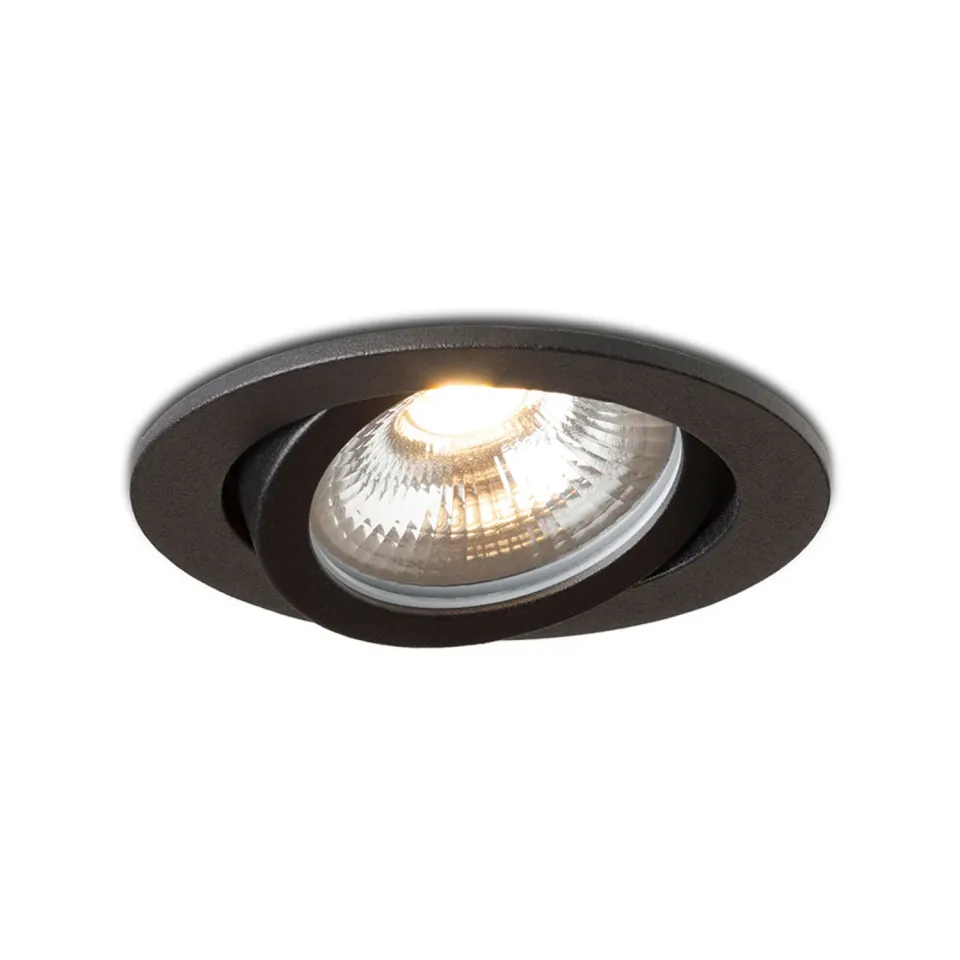 Rendl Jade Dimm to Warm spot LED negru TRIAC