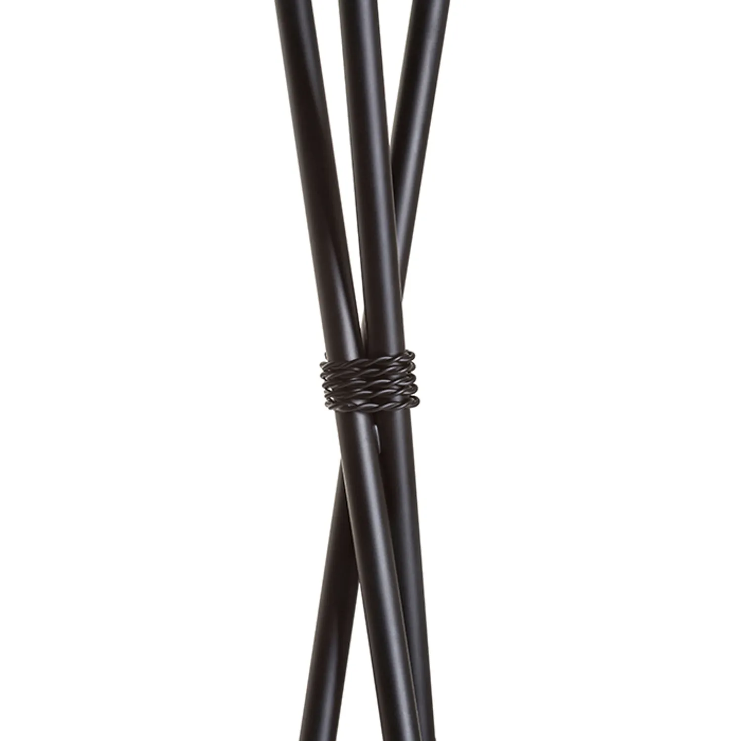 Rendl Boulogne lampa podea neagra trepied textil