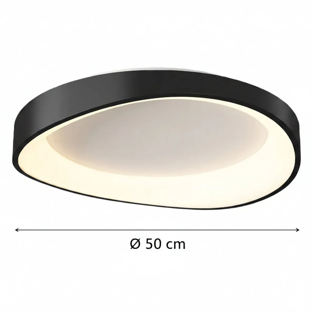 Alessandro Design PL103/520BK plafoniera LED 29W neagra 50cm