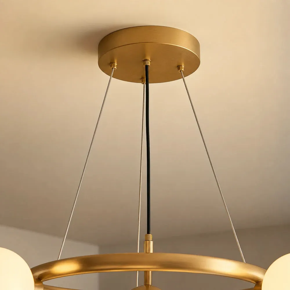 Alessandro Design Loft Chamber lustră modernă 5xG9 alb-aurie