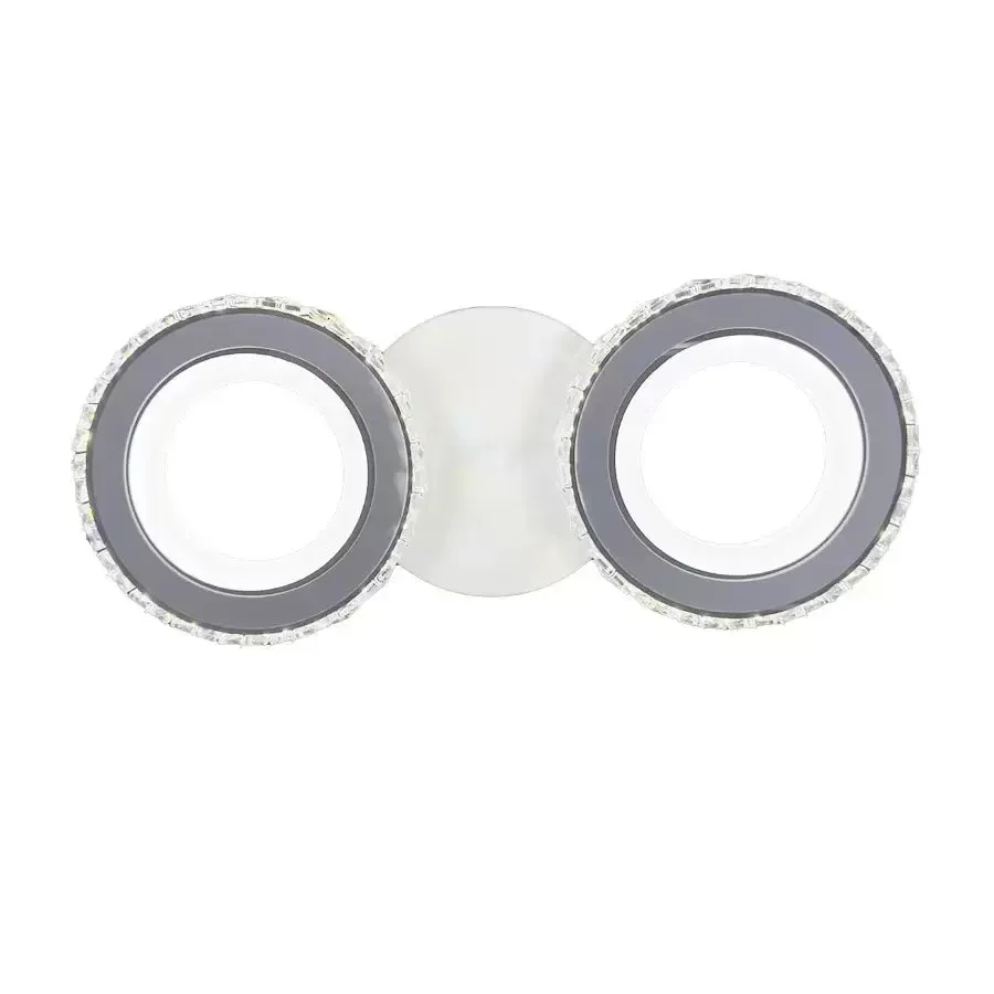 Alessandro Design Nova Rotonda 34W Lustra LED 2 Cercuri Alba