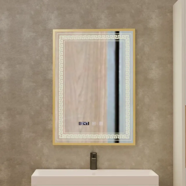 Alessandro Design Bruno oglinda LED 60x80cm rama aurie