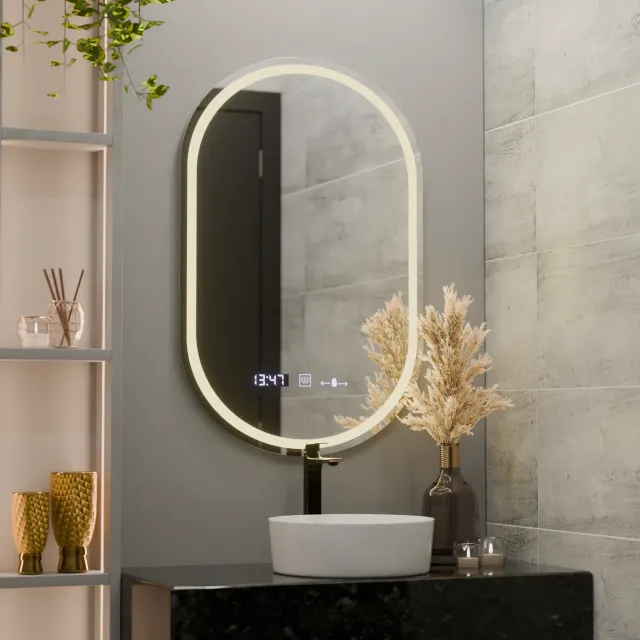 Alessandro Design Eminence Marcello oglinda LED 60x80 ovala cu dezaburire