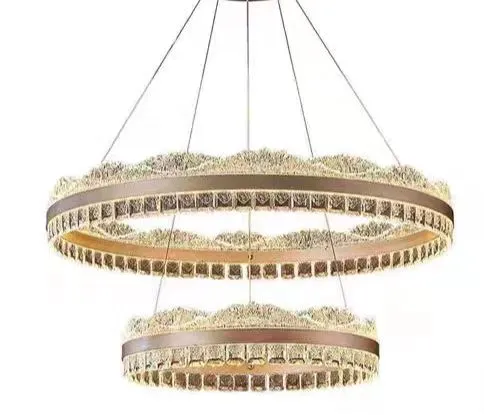 Alessandro Design NIVALIS lustră LED aurie 126W dimabilă