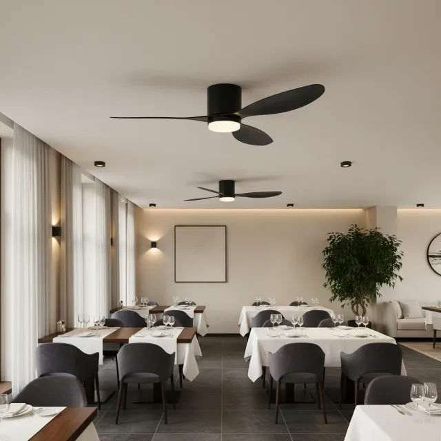 Alessandro Design Vents lustra LED ventilator 21W neagra