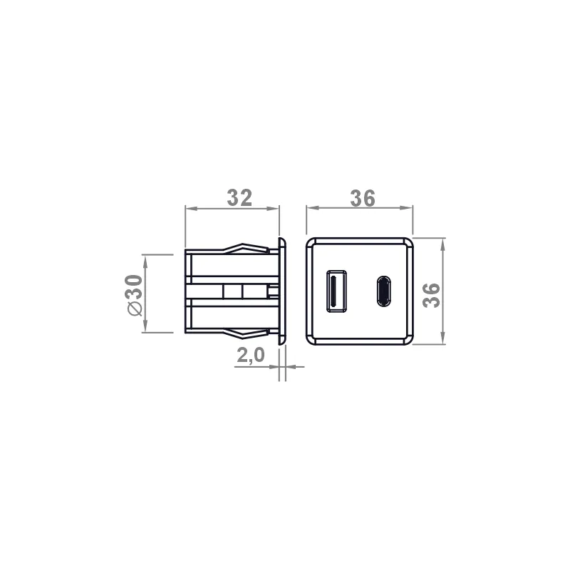 Furnika USB A-C încărcător rapid USB