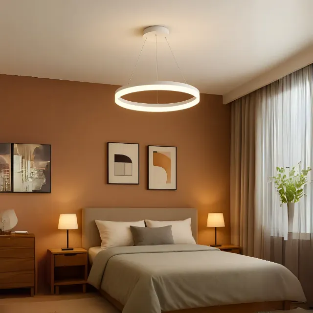 Alessandro Design ANINA Lustra LED 34W Alba cu Telecomanda