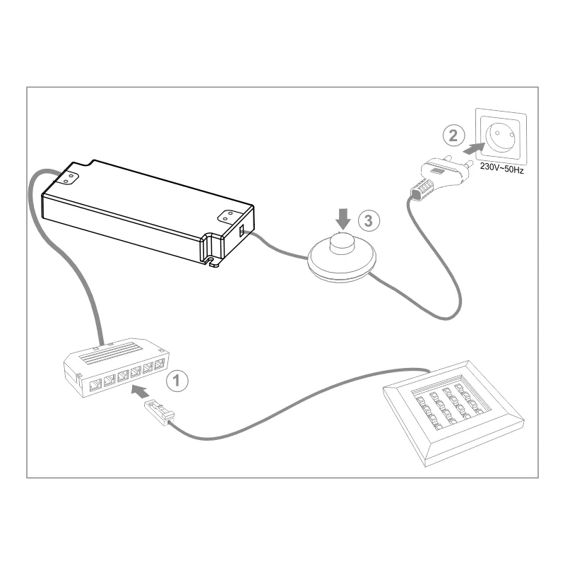 Furnika 50W/60W driver LED IP20 alb