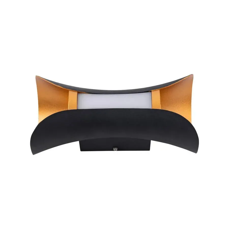 Alessandro Design Ucrus 12W aplica exterior negru auriu 3000K