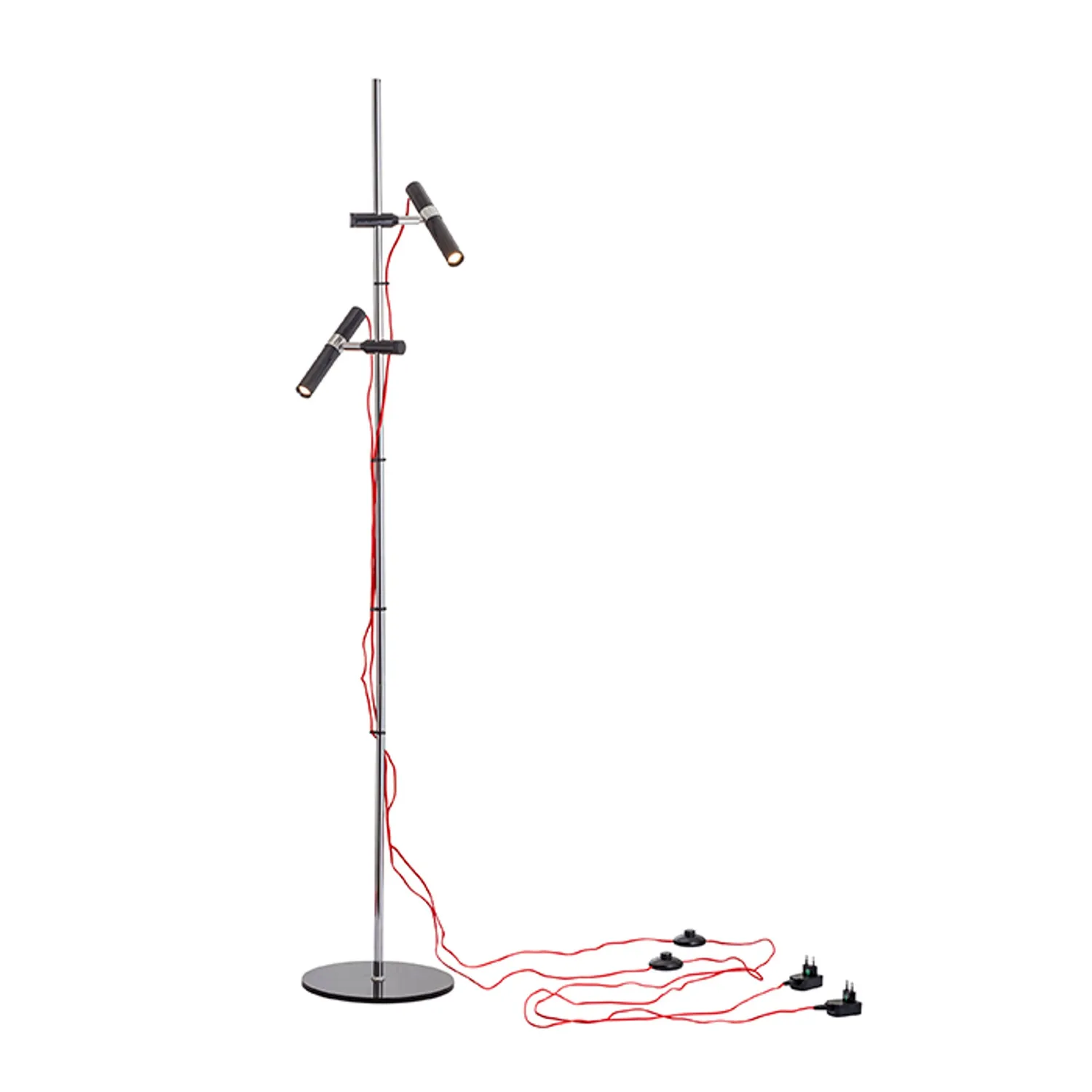 Rendl Light Studio Viper FL lampadar negru 2 spoturi LED
