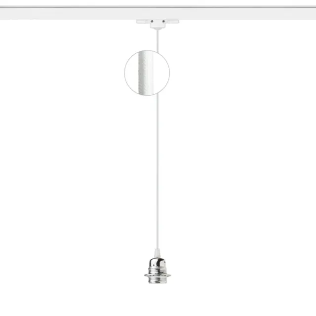Rendl Light Studio Elisa pendul sina alb-crom E27 textil