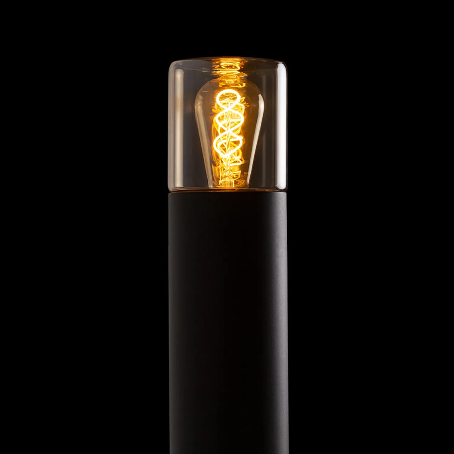 Rendl Light Studio Quinn 60 stâlp LED negru chihlimbar