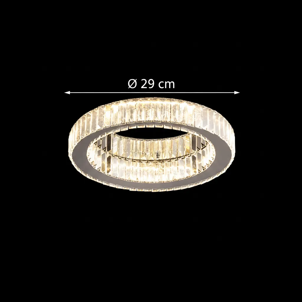 Alessandro Design Vertus 18W lustra LED rotunda crom 29cm dimabila