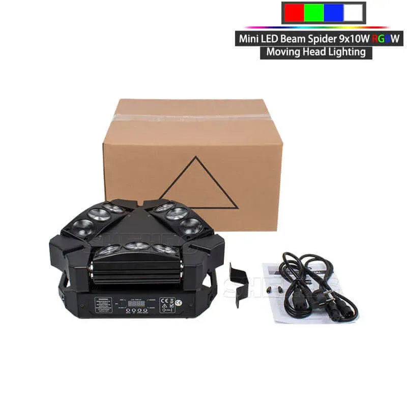 Shehds Spider Mini 9x10W moving head LED RGBW