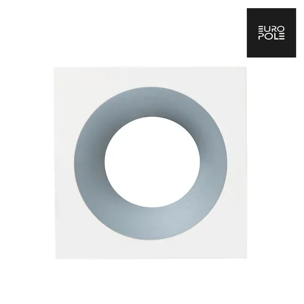 LED UP Universal ramă spot pătrată 82x82 alb mat aluminiu
