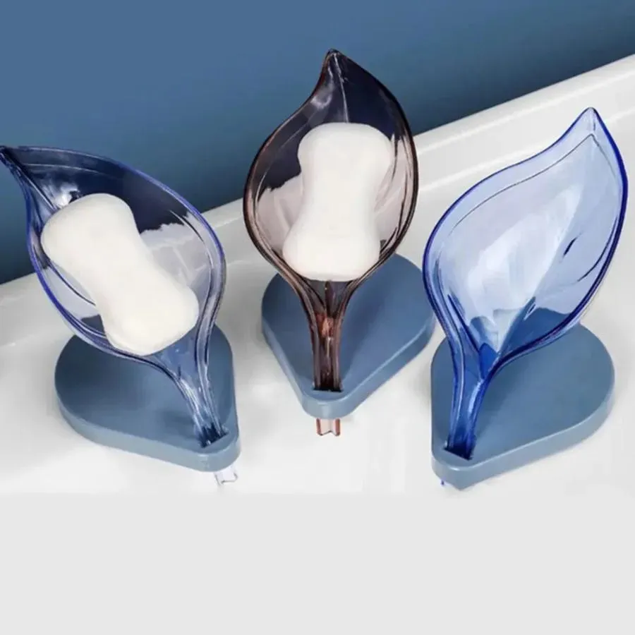 Alessandro Design savoniera plastic albastra cu scurgere 12cm