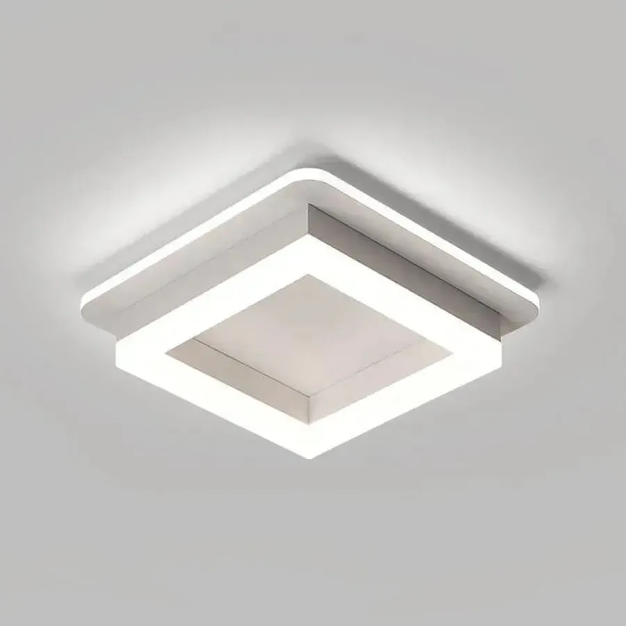 Alessandro Design Modern lustra LED patrata 26W alba 19.5cm