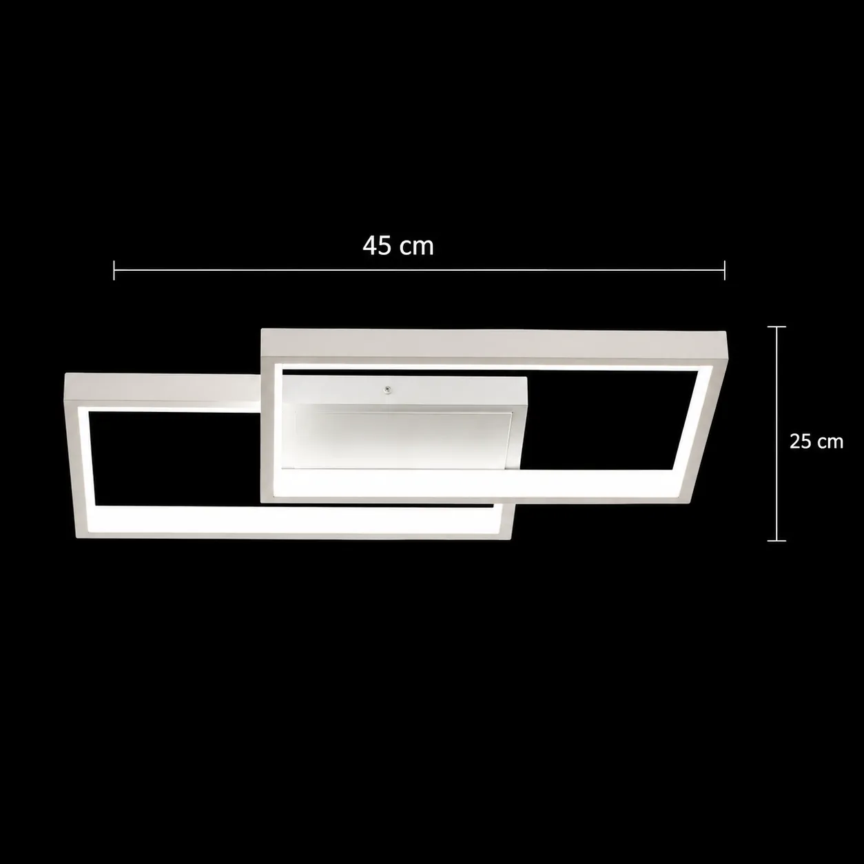 Alessandro Design LANDYN 37W lustra LED alba 2 patrate