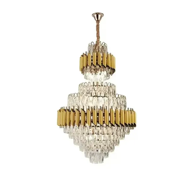Alessandro Design Ryland candelabru cristal auriu 13xE27
