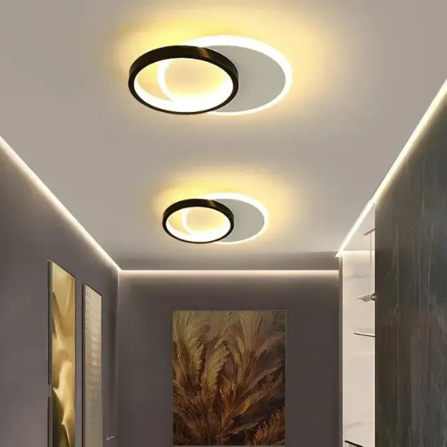 Alessandro Design Smalon aplica LED 26W negru-alb 2 cercuri