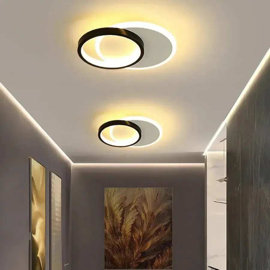 Alessandro Design Smalon aplica LED 26W negru-alb 2 cercuri