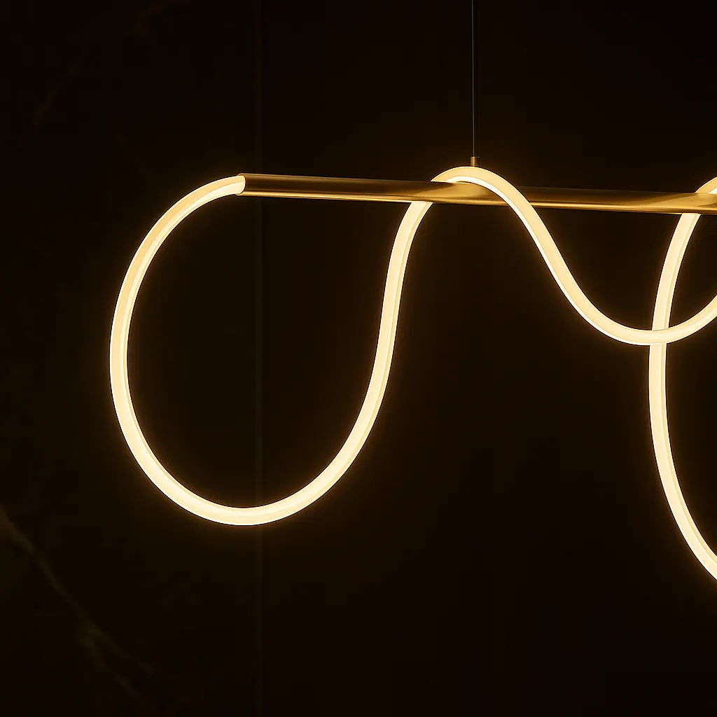 Alessandro Design Divino lustra LED 96W aurie 150 cm