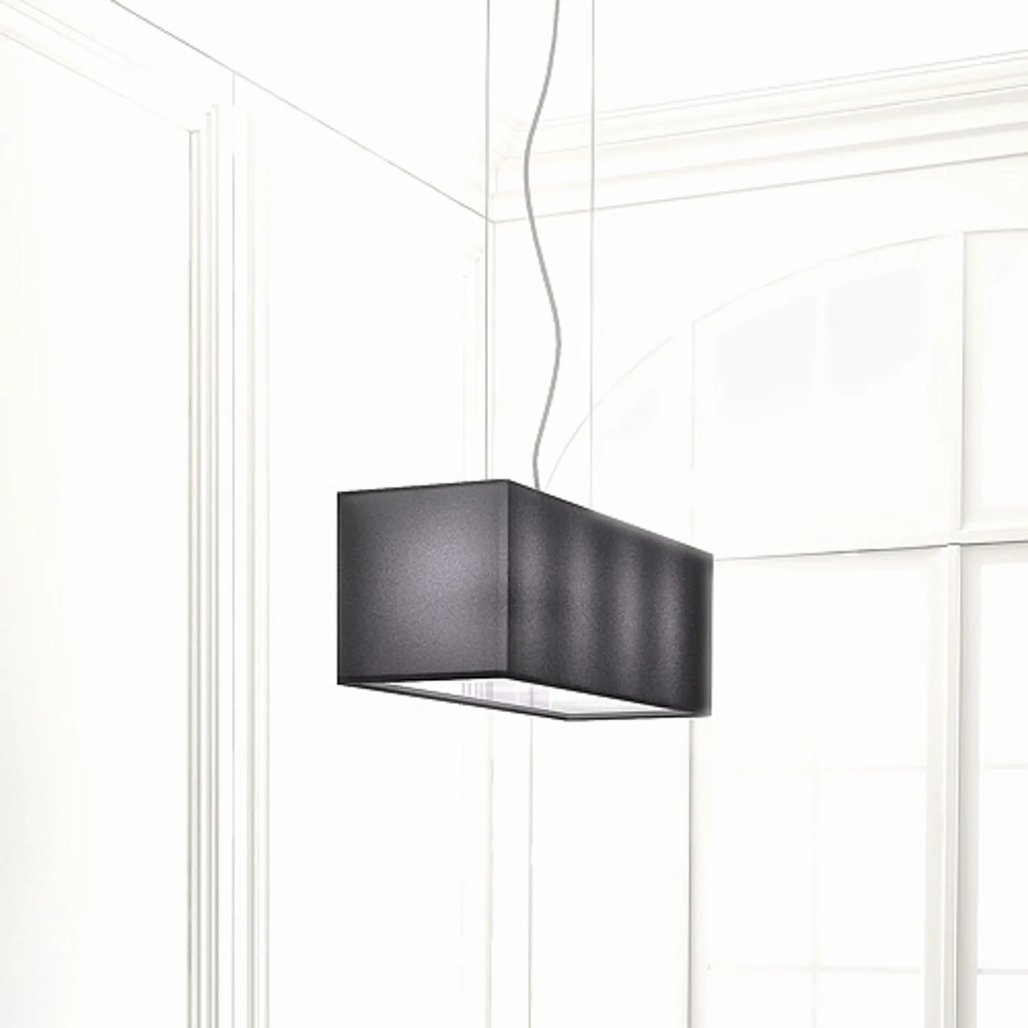 Rendl Light Studio Lope pendul negru plisat 4xE27