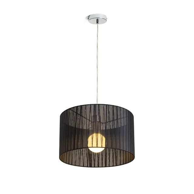 Rendl Light Studio Glamour pendul negru benzi textile