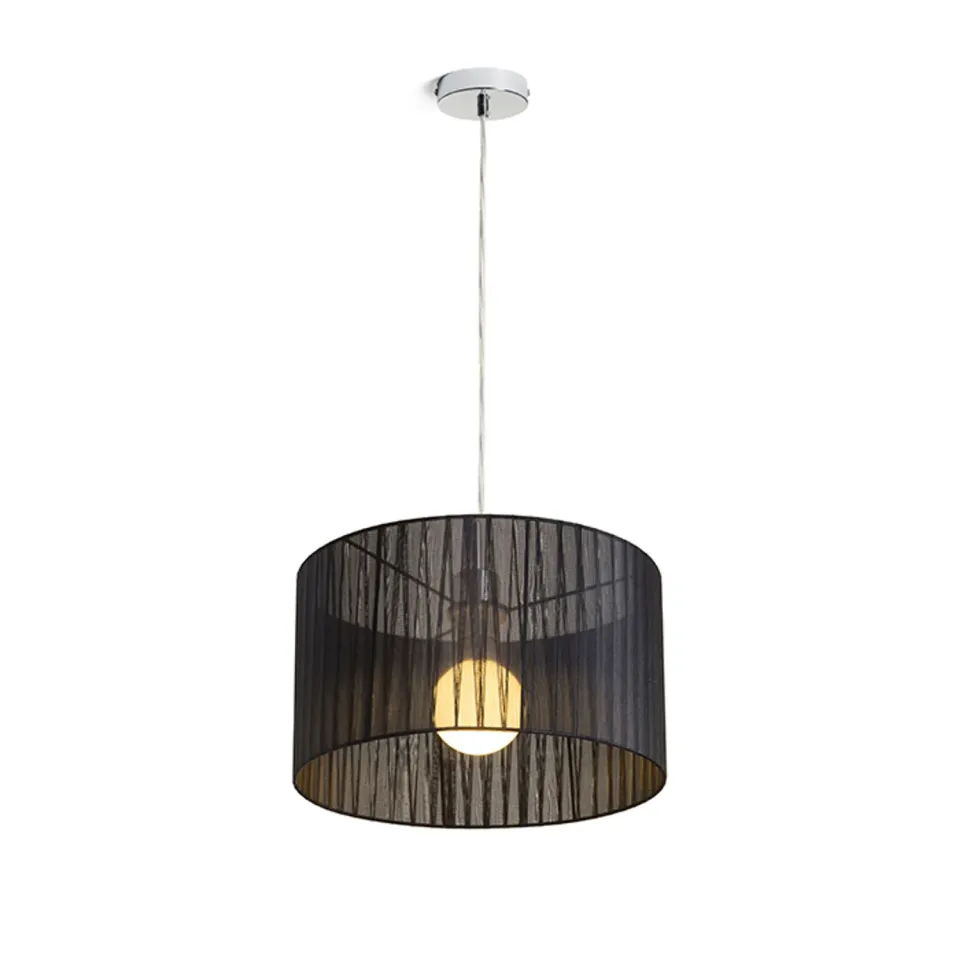 Rendl Light Studio Glamour pendul negru benzi textile