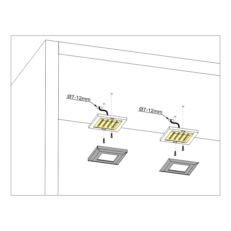 Furnika Squere 2S corp iluminat LED incastrat