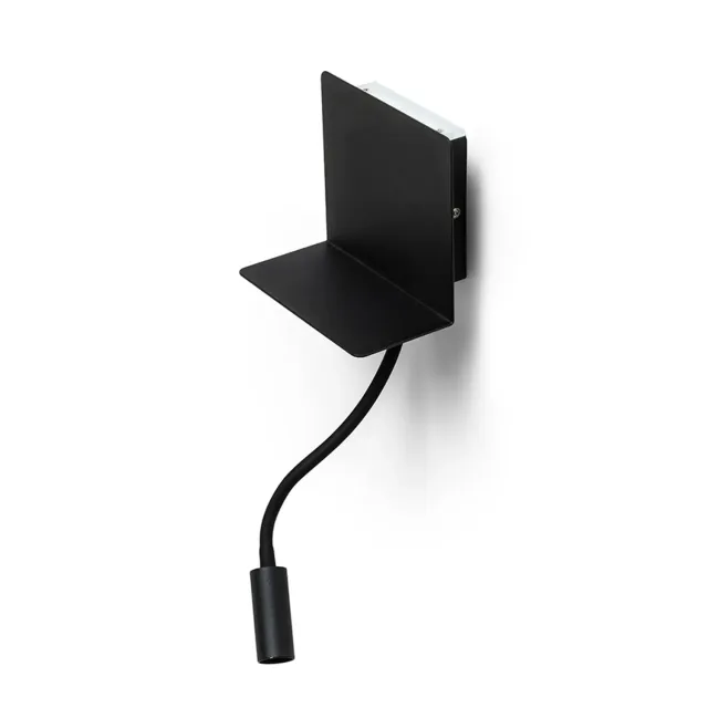 Rendl Light Studio Rostam aplică perete neagră cu USB citit