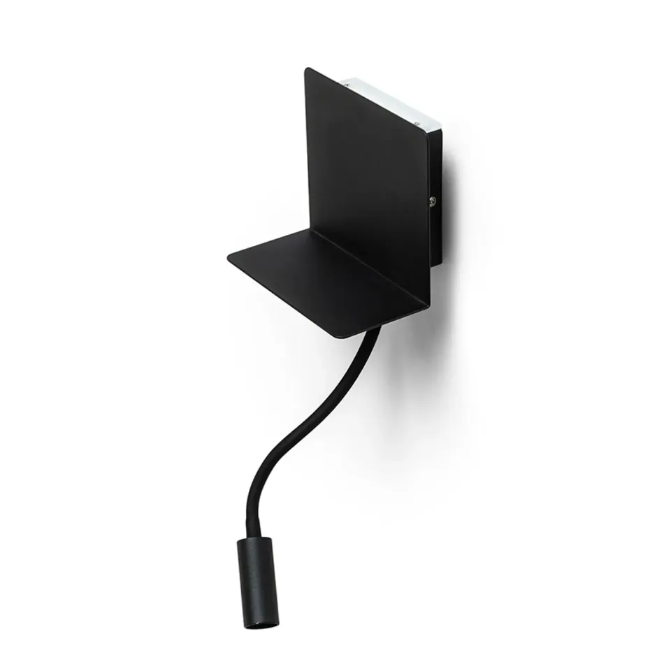 Rendl Light Studio Rostam aplică perete neagră cu USB citit