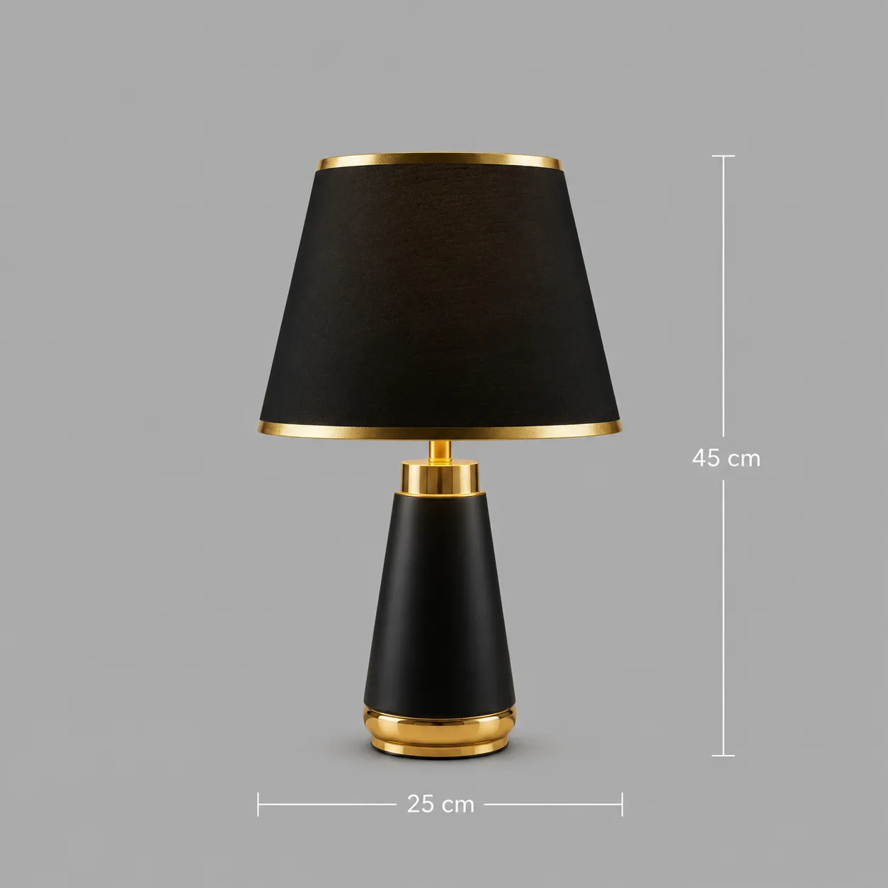 Alessandro Design VZ210BK veioza E27 negru-auriu textil