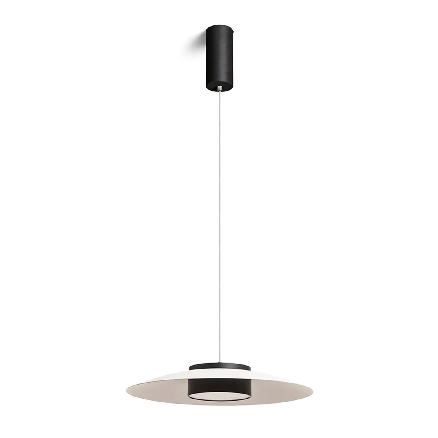 Rendl Light Studio Sfera pendul LED negru-alb up-down