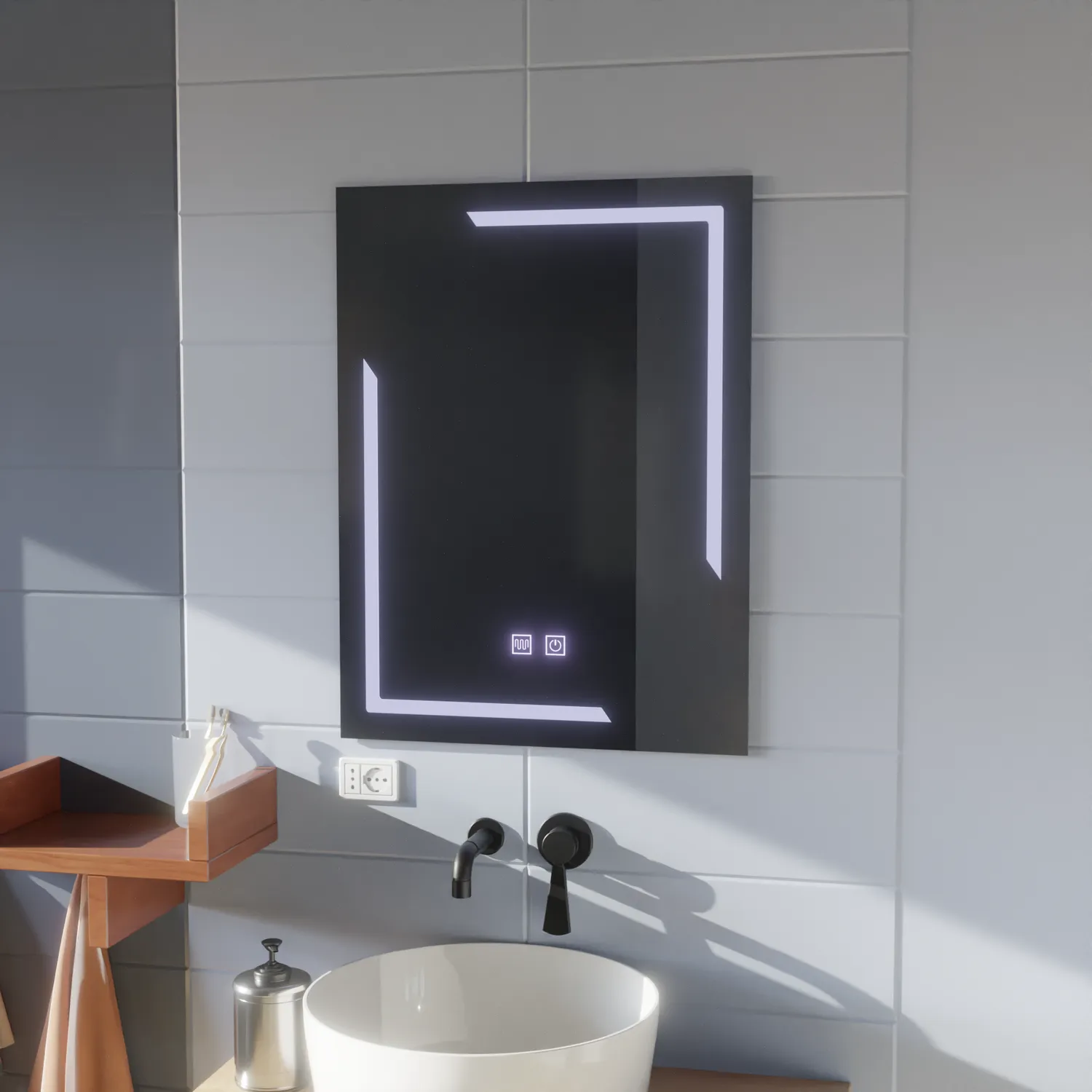 Alessandro Design Eclissa Touch oglinda LED 50x70cm antiaburire