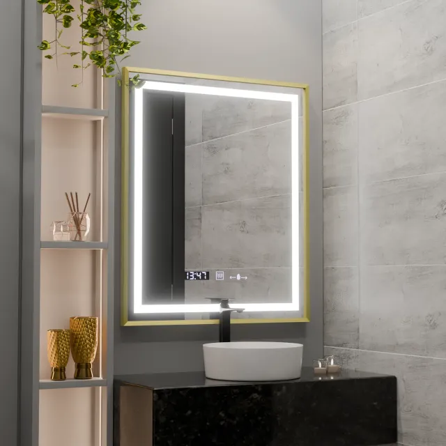 Alessandro Design Verite Royale oglinda LED aurie 75x90cm