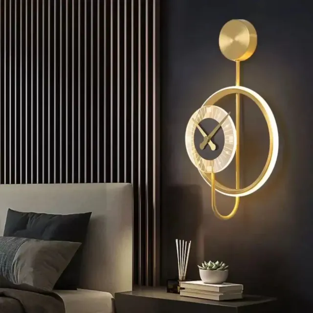 Alessandro Design Bridger aplica LED 18W cu ceas negru-auriu