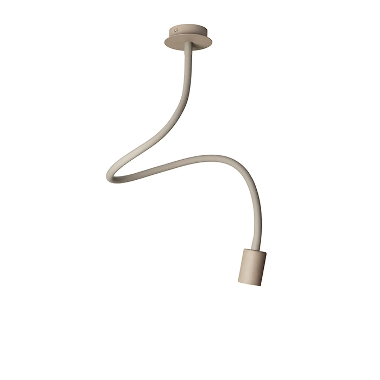Rendl Loyd E27 I lampa tavan bej-gri gat silicon