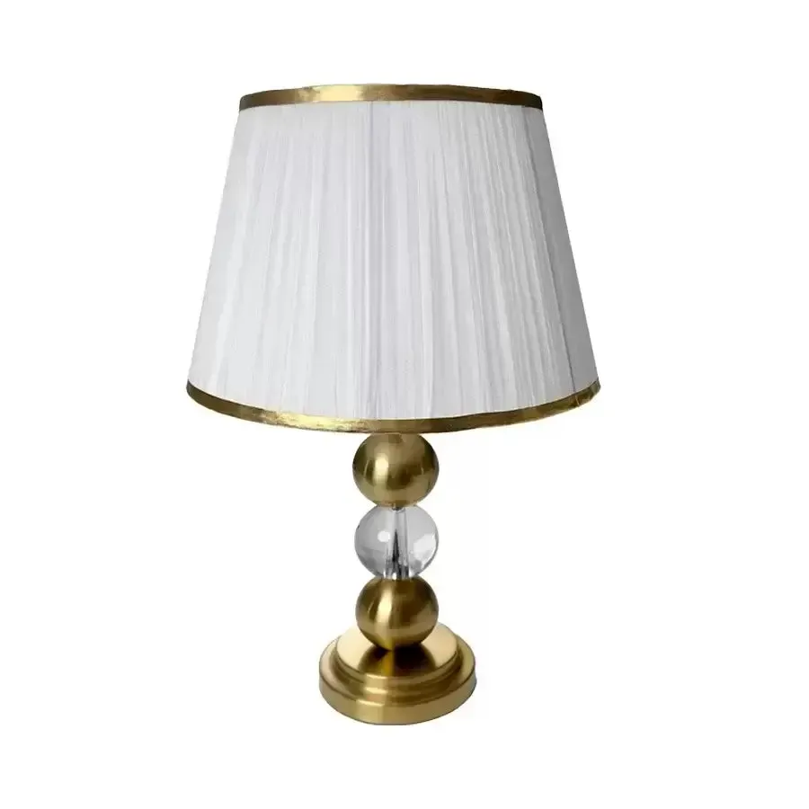 Alessandro Design Eliel 1x E27 veioza alb-auriu 55 cm