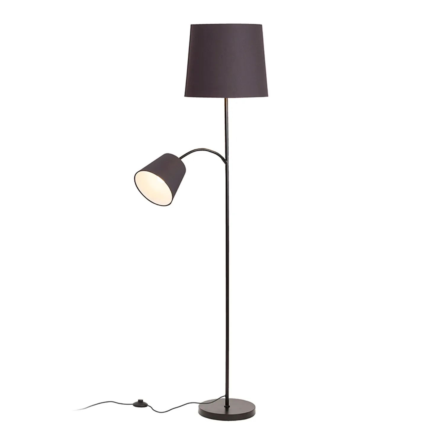 Rendl Pampa stativ lampadar negru E27 cu brat citit