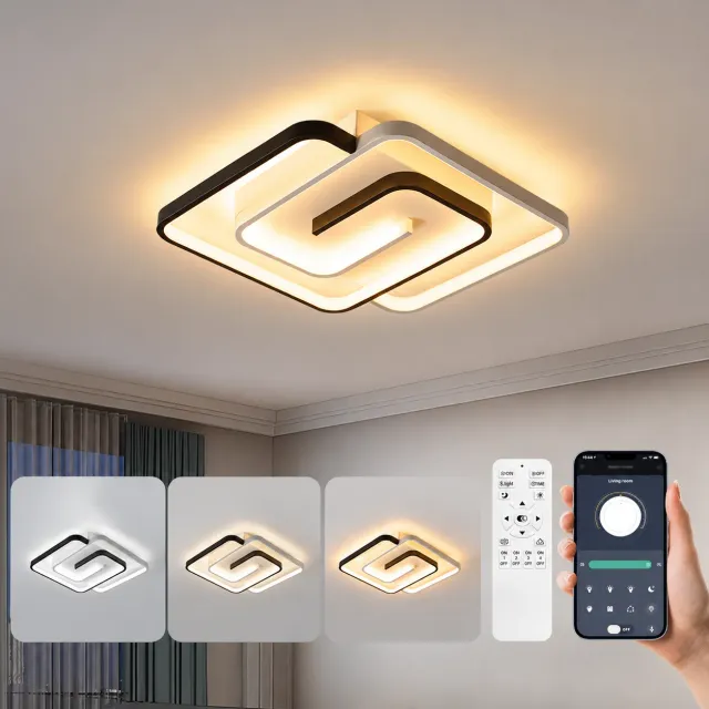 Alessandro Design Ashgabat lustra LED 66W alba dimabila